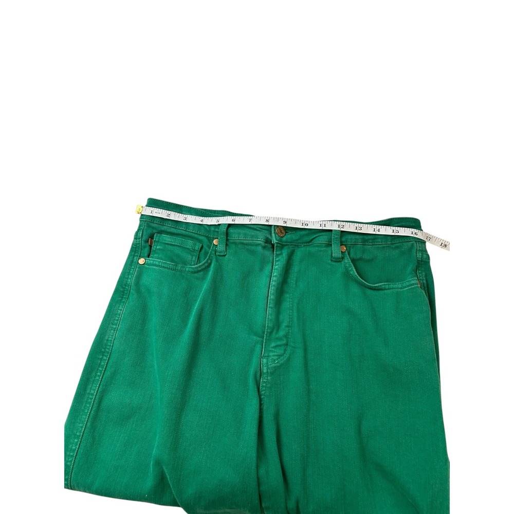 Judy Blue Kelly Green High-Waist Tummy Control Wide Leg Crop Jeans 15/32 - Picture 8 of 10